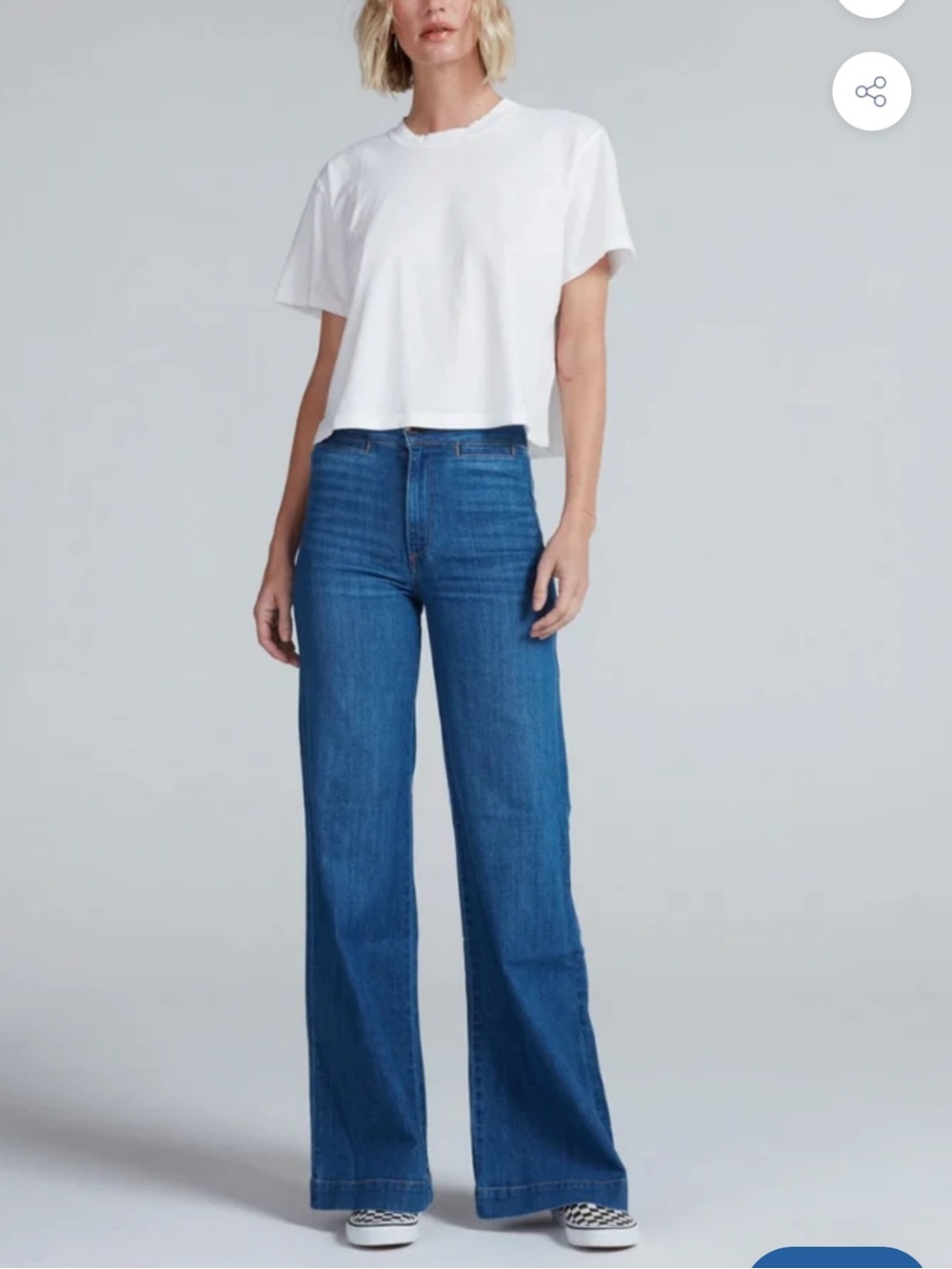 ASKK NY Brighton Wide Leg Jeans Mercury Dark Wash Size 24